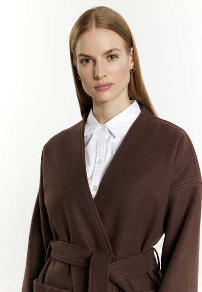 Dreimaster Klassik Women's Transitional Coat In A Wool Look - Schmuddelwedda Shop