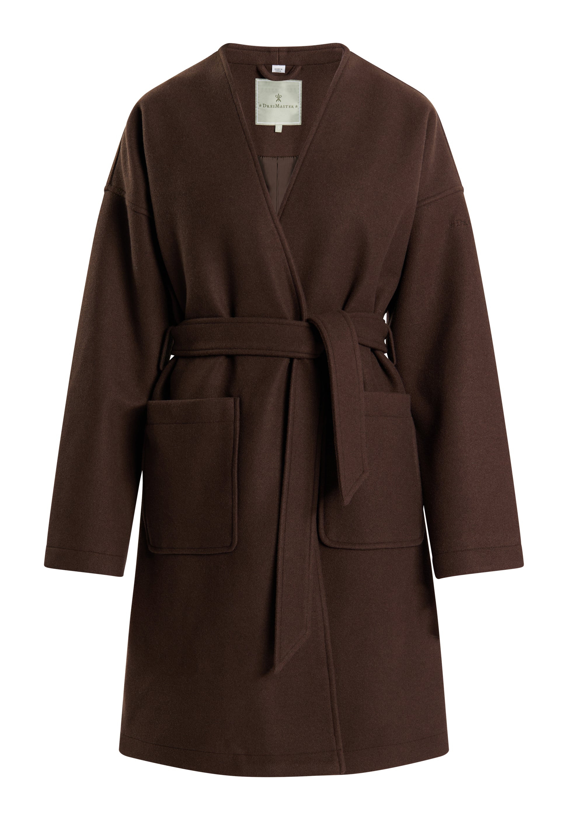 Dreimaster Klassik Women's Transitional Coat In A Wool Look - Schmuddelwedda Shop