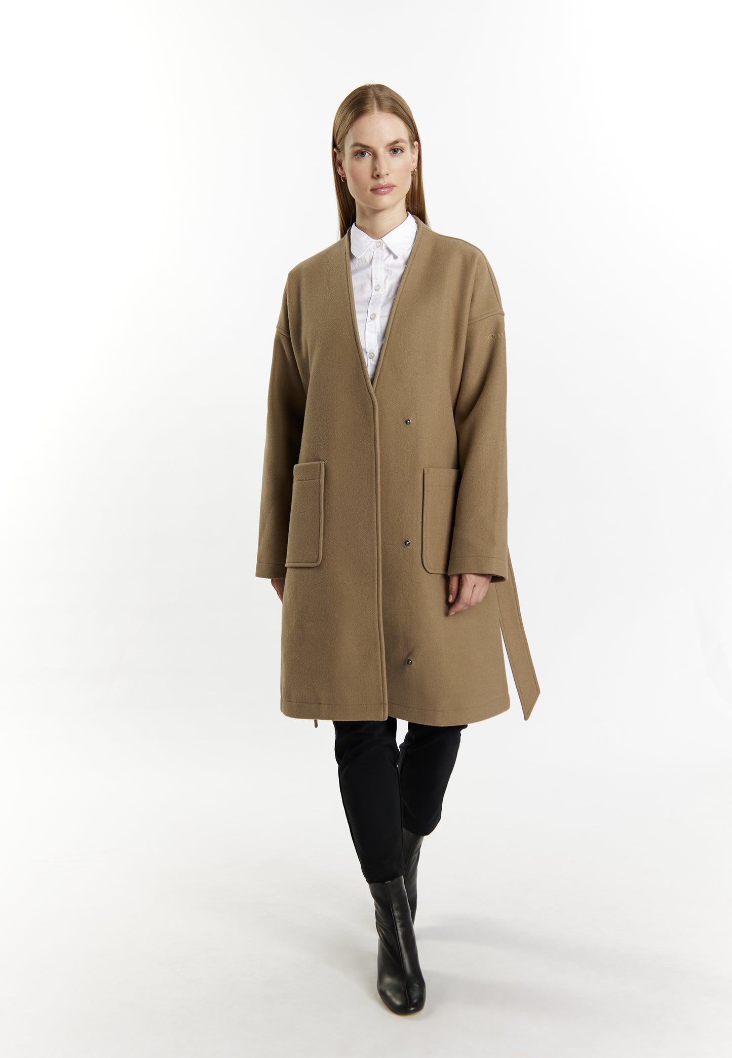 Dreimaster Klassik Women's Transitional Coat In A Wool Look - Schmuddelwedda Shop