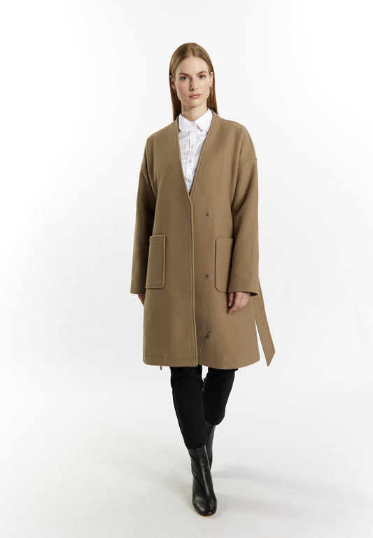 Dreimaster Klassik Women's Transitional Coat In A Wool Look - Schmuddelwedda Shop