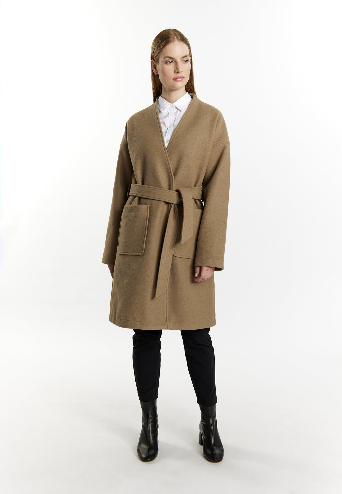 Dreimaster Klassik Women's Transitional Coat In A Wool Look - Schmuddelwedda Shop