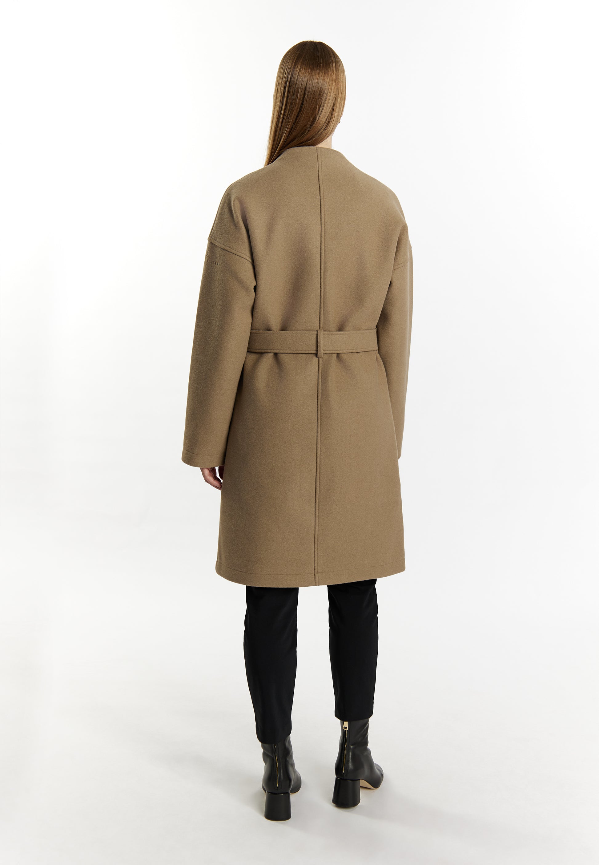 Dreimaster Klassik Women's Transitional Coat In A Wool Look - Schmuddelwedda Shop