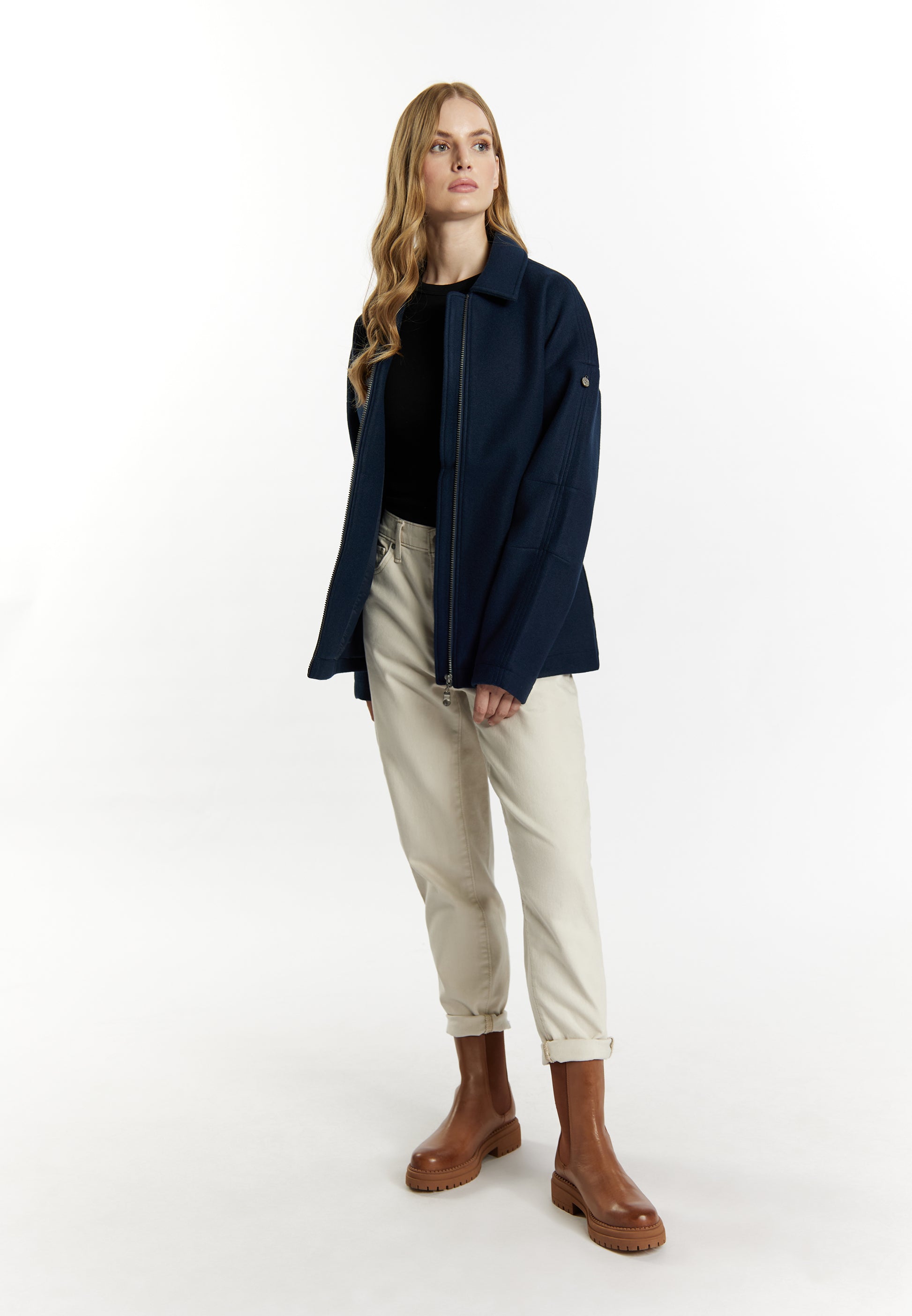 DreiMaster Vintage Women's Transitional Jacket In A Wool Look