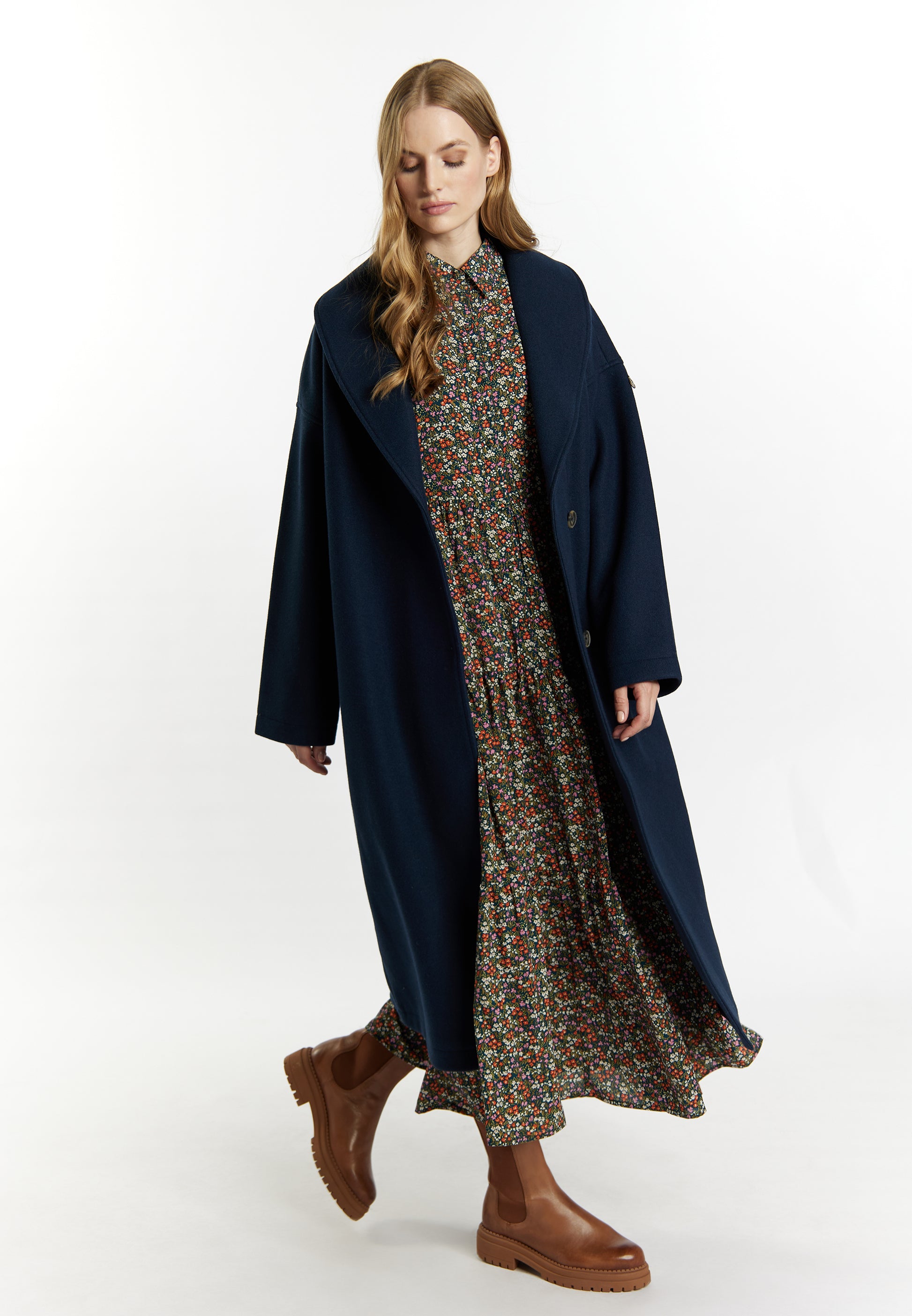DreiMaster Vintage Women's Transitional Coat In A Wool Look