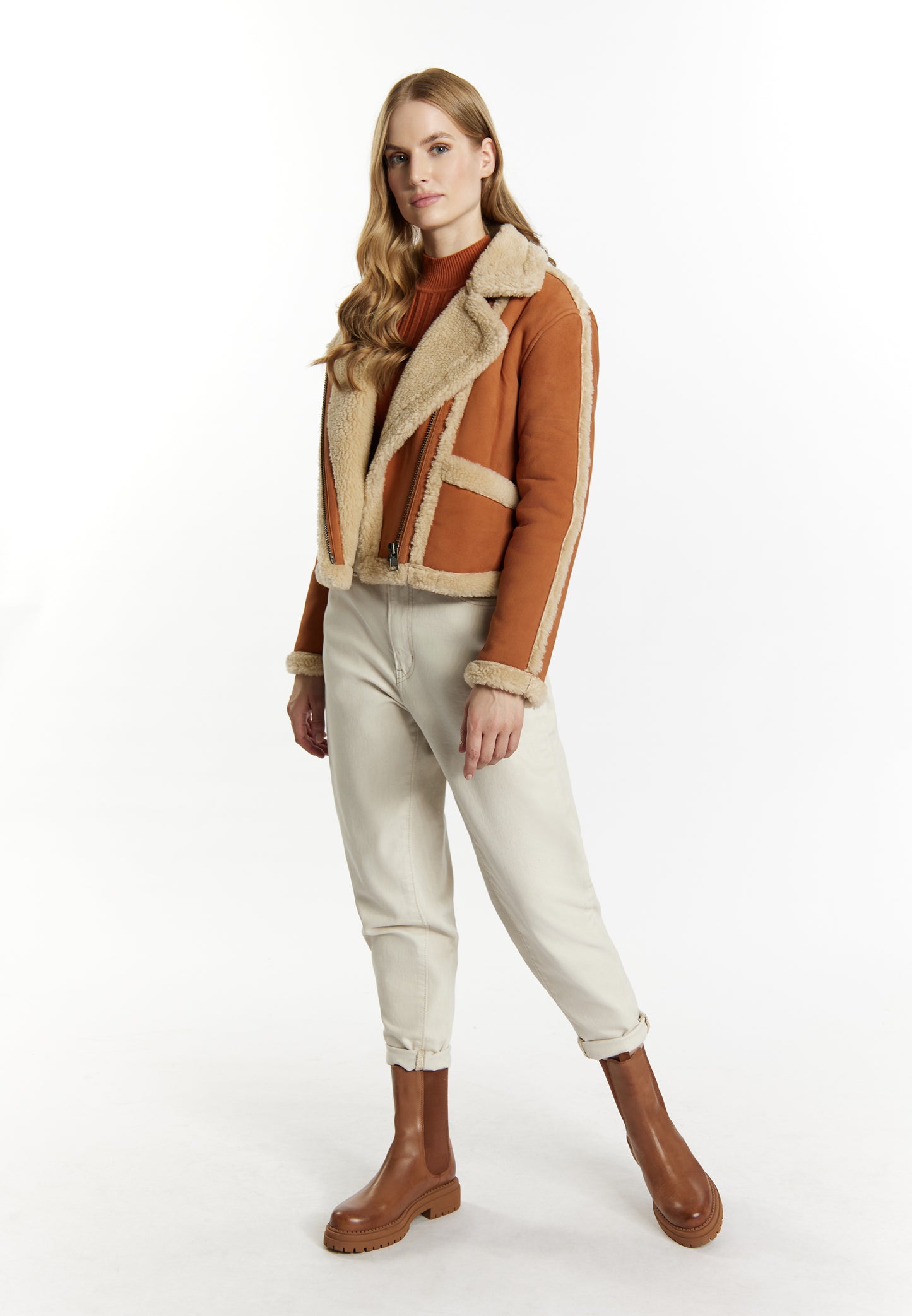 DreiMaster Vintage skórzana kurtka motocyklowa damska