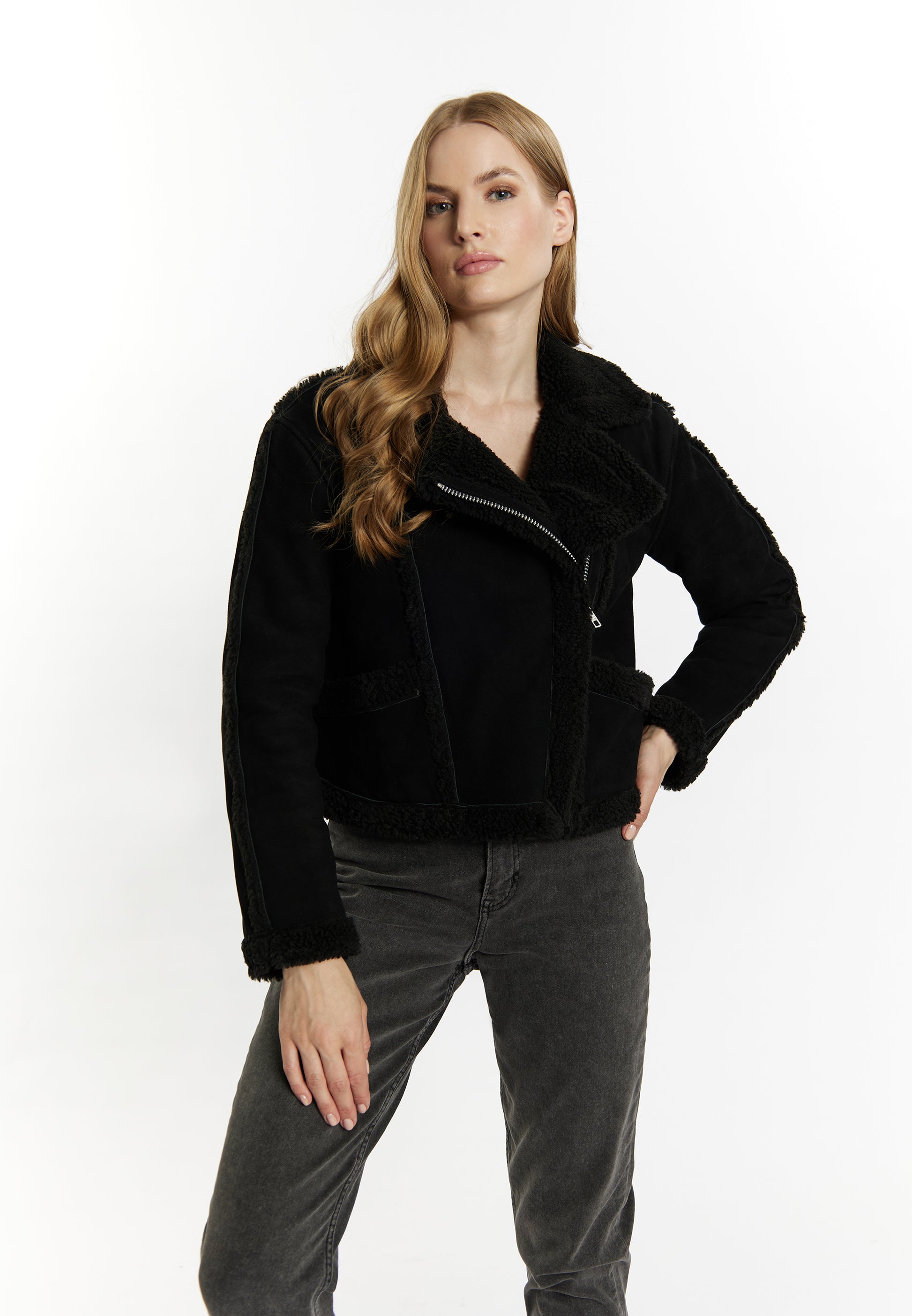 Bikerjacke aus Leder