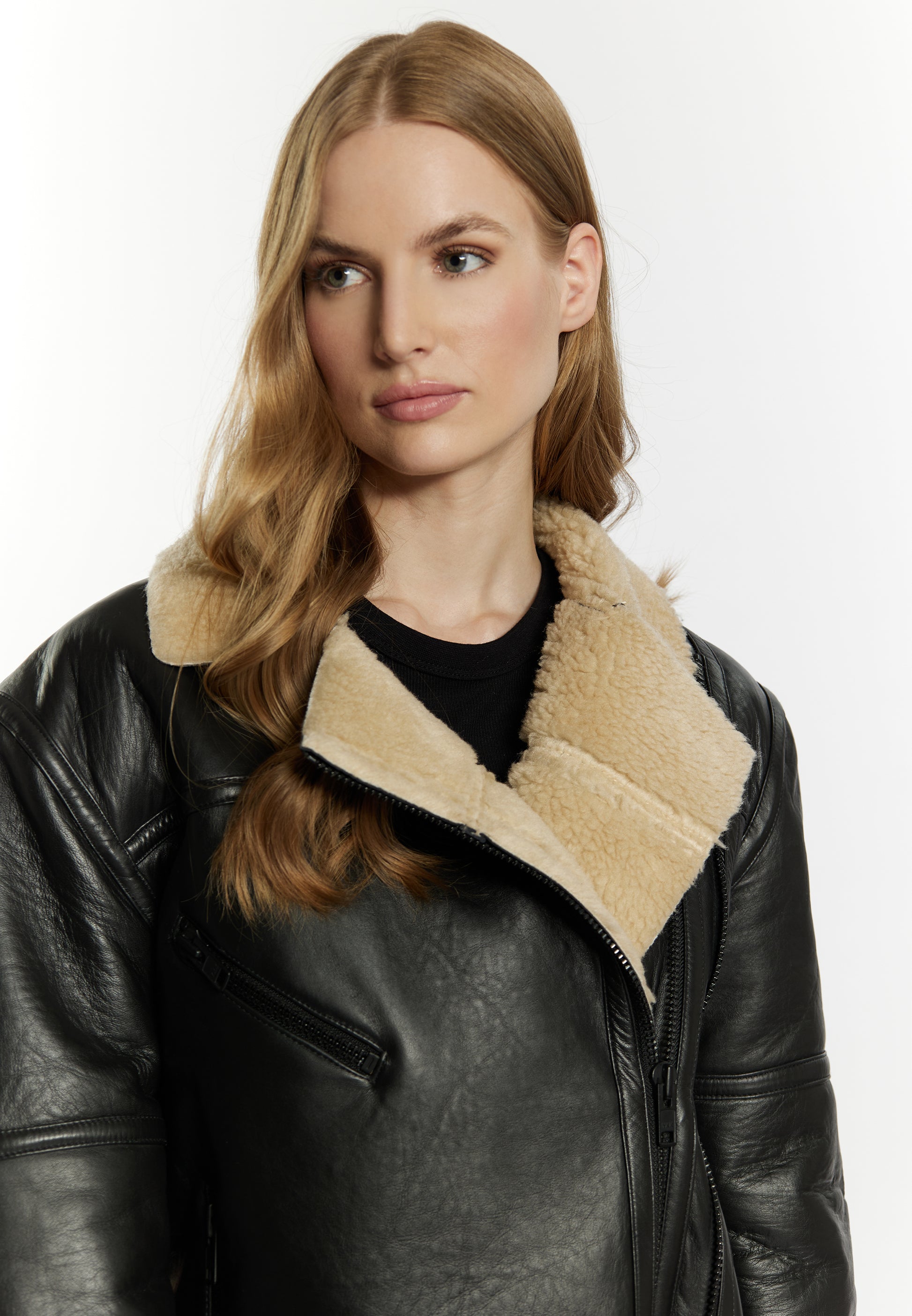 DreiMaster Vintage kurtka skórzana damska