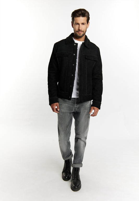 DreiMaster Vintage Herren-Wildlederjacke