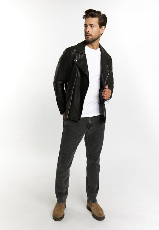 DreiMaster Vintage Herren Leder Bikerjacke