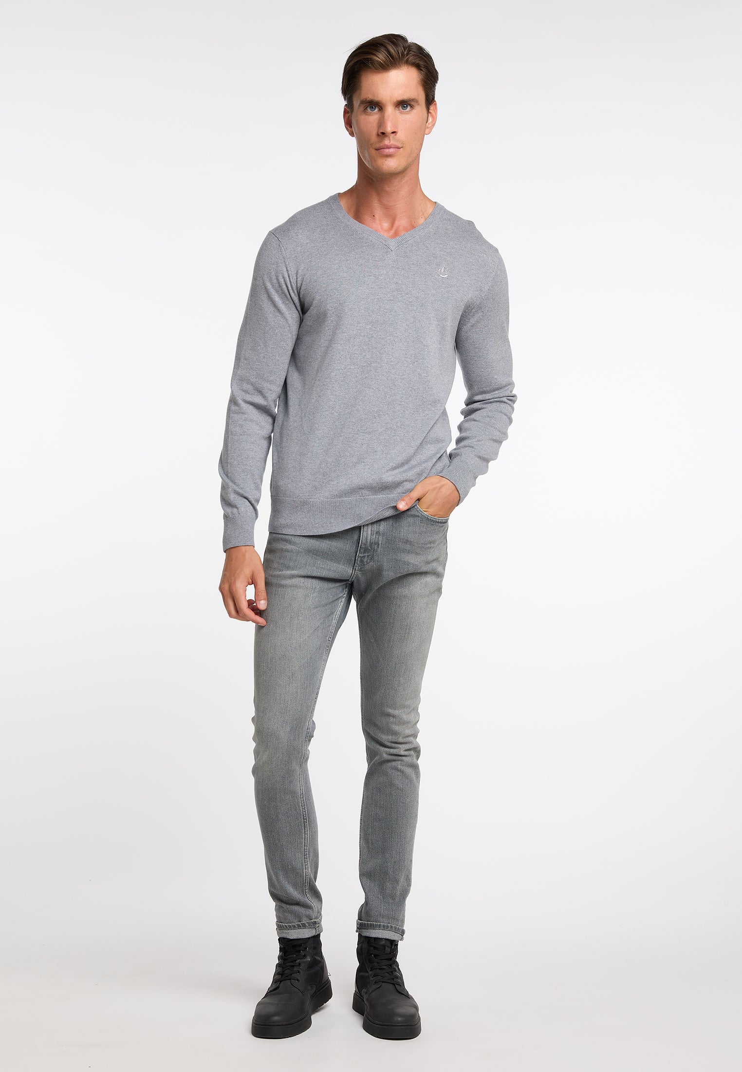DreiMaster Klassik Herren Basic Feinstrickpullover