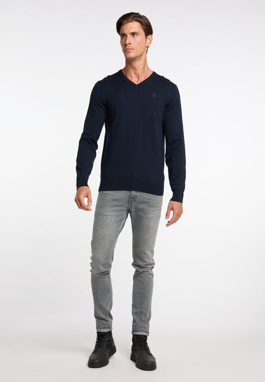 DreiMaster Klassik Herren Basic Feinstrickpullover