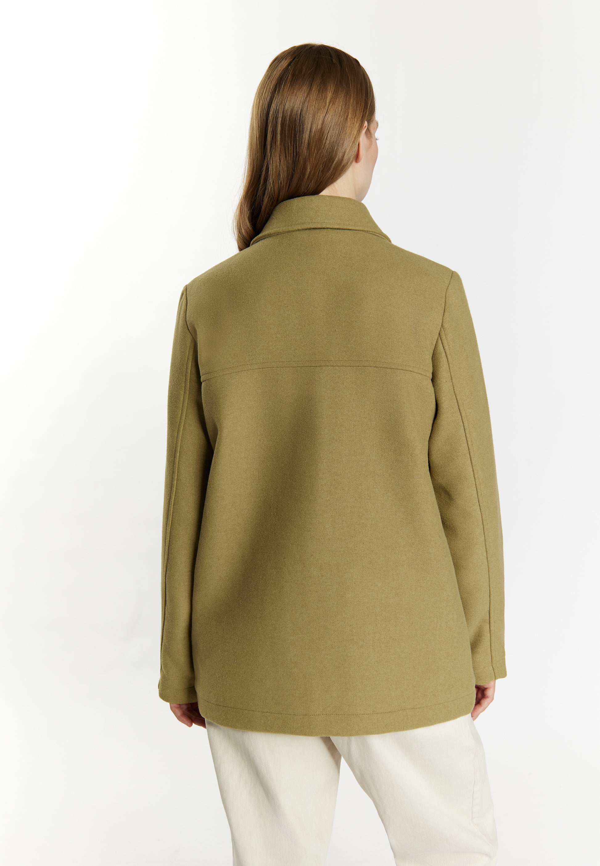 DreiMaster Vintage kurtka przejściowa damska wykonana z mieszanki wełny