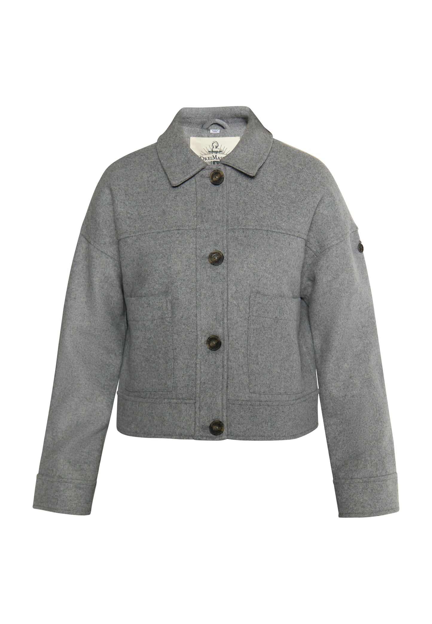 DreiMaster Vintage kurtka przejściowa damska wykonana z mieszanki wełny