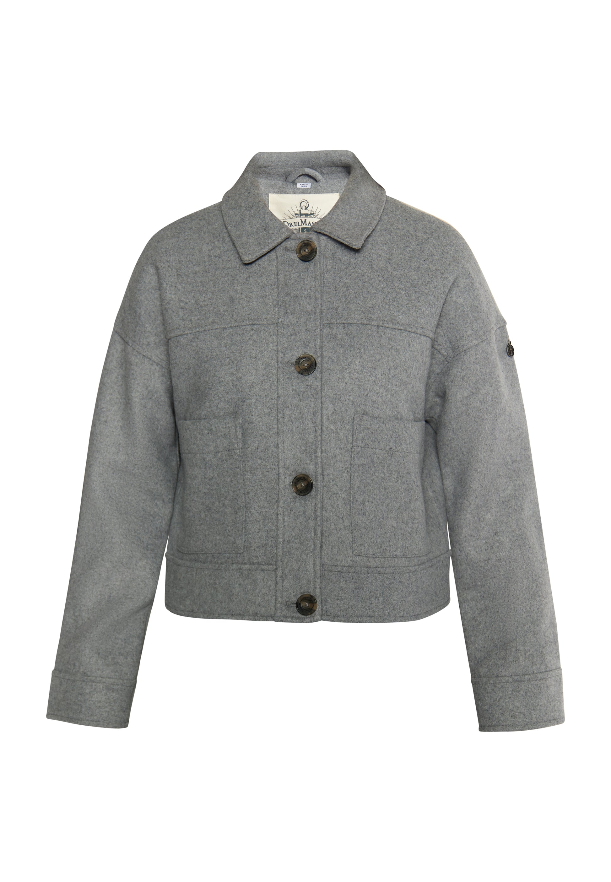 DreiMaster Vintage kurtka przejściowa damska wykonana z mieszanki wełny