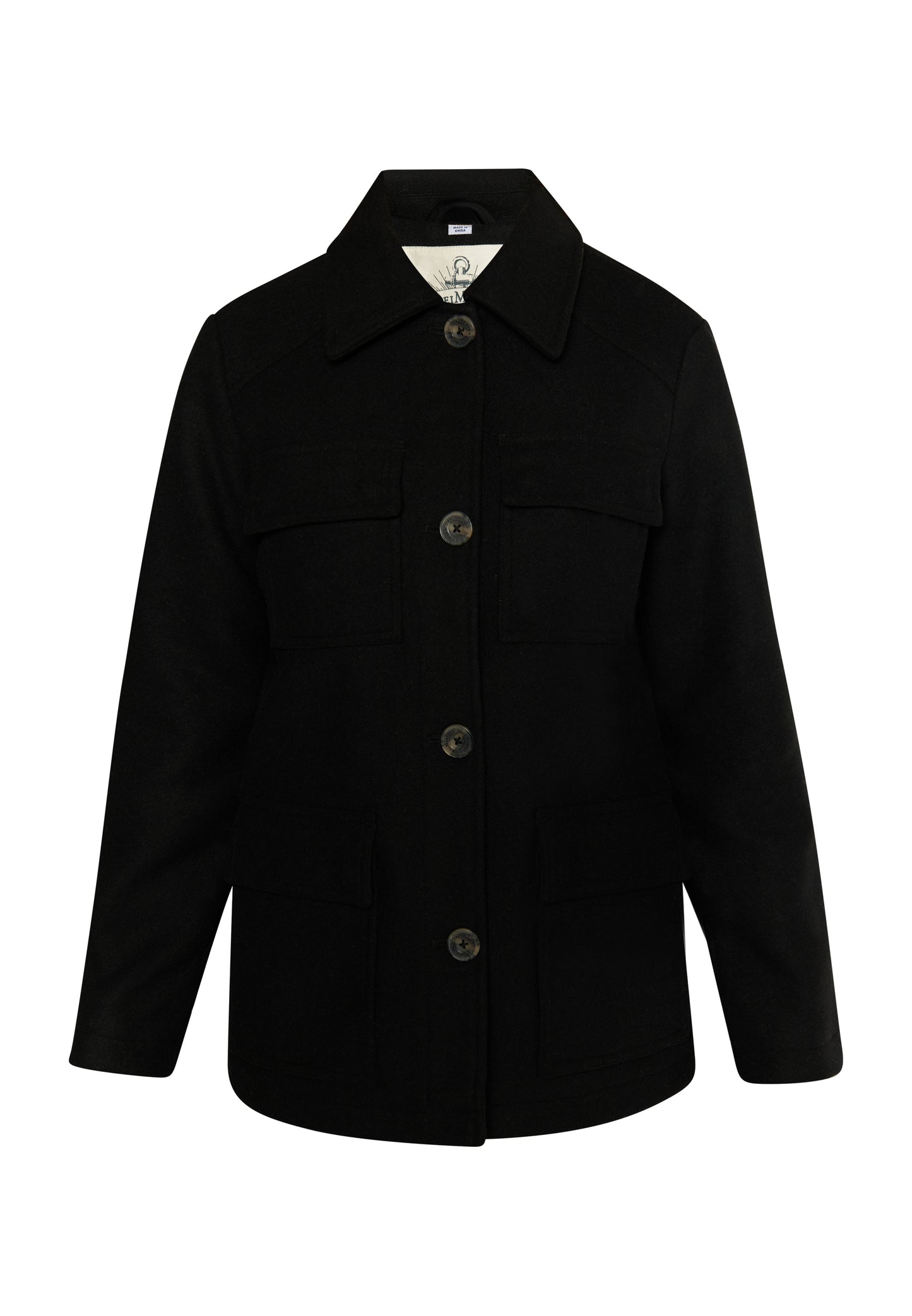 DreiMaster Vintage kurtka przejściowa damska wykonana z mieszanki wełny