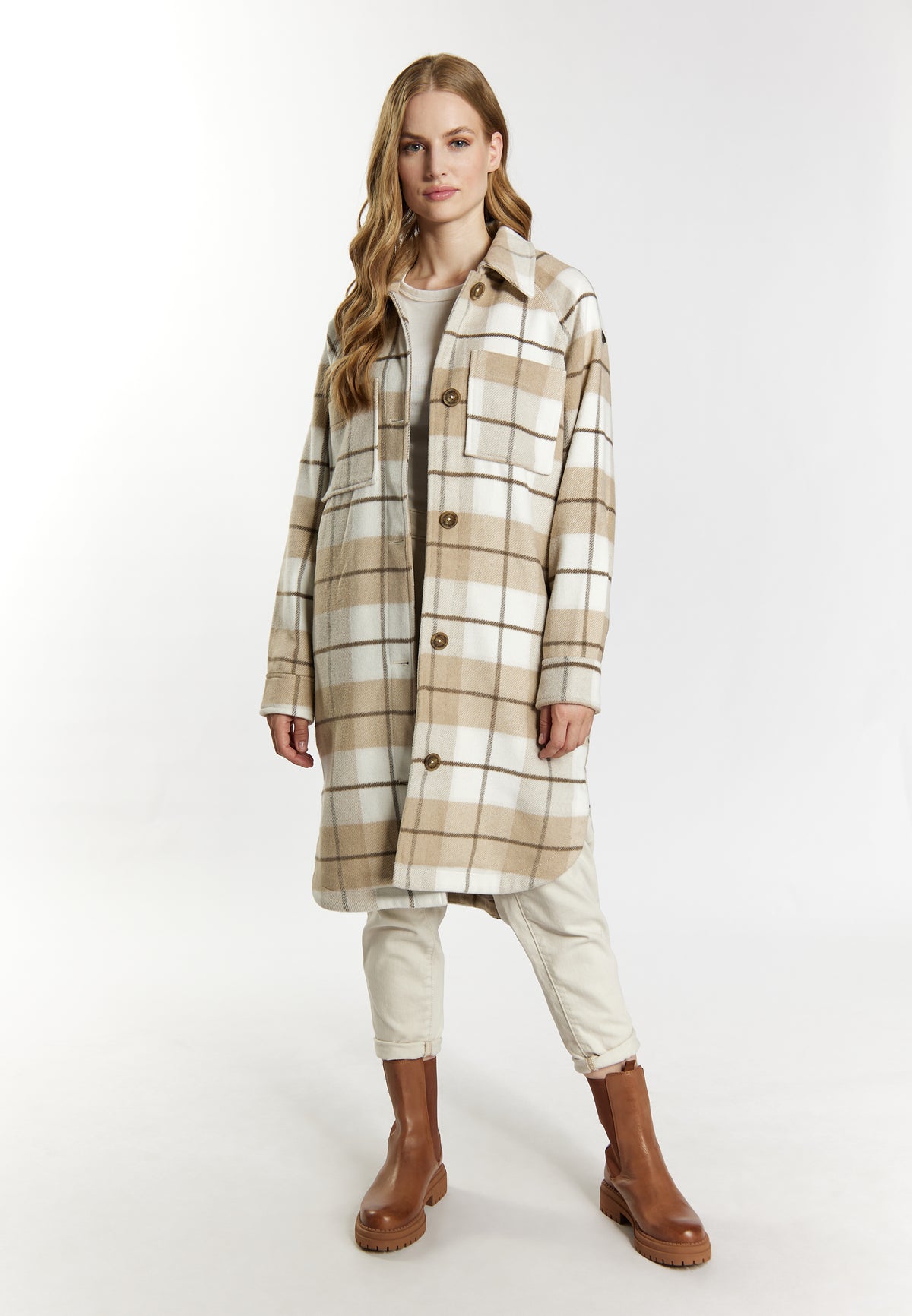 DreiMaster Vintage Women's Hemdjacke mit Karomuster