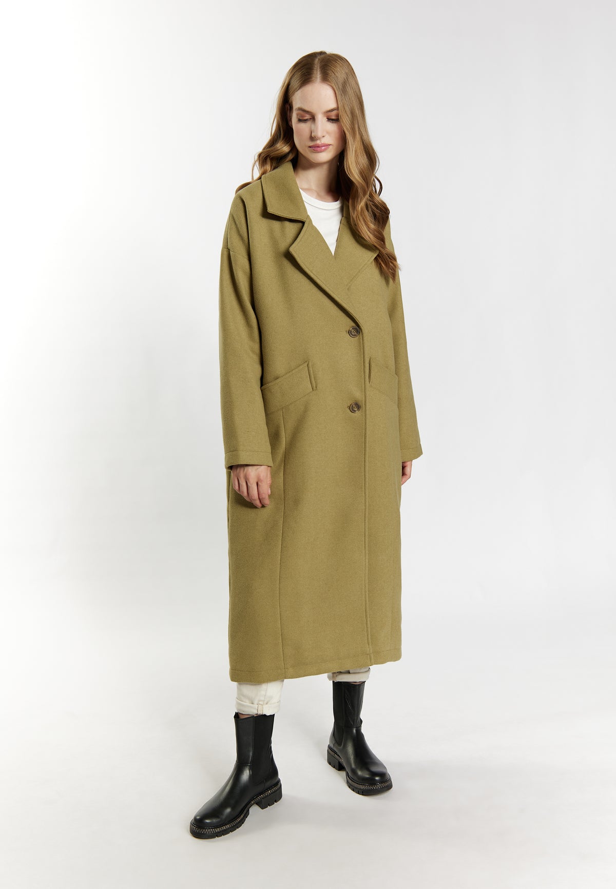 DreiMaster Vintage Women's Übergangsmantel aus Wollgemisch