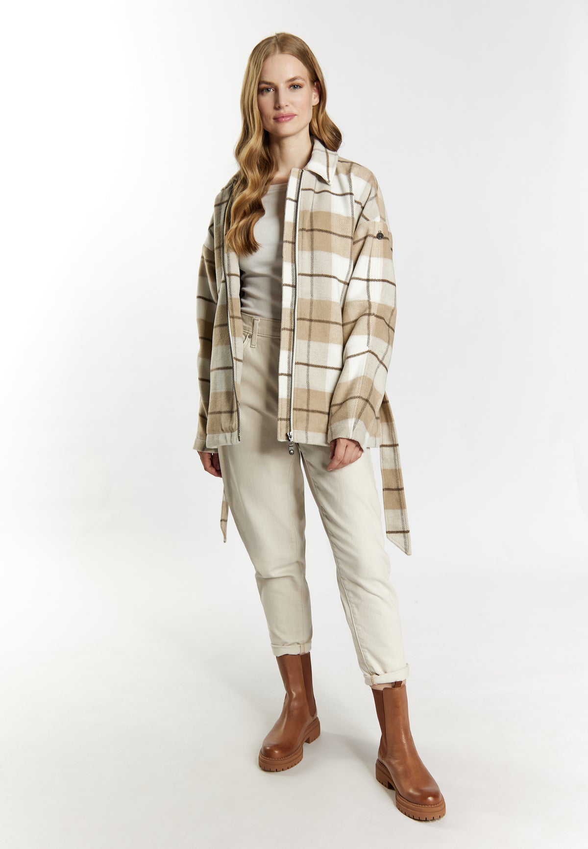 DreiMaster Vintage Women's Übergangsjacke mit Karomuster