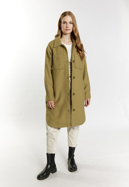 DreiMaster Vintage Damen Übergangsjacke aus einer Wollmischung gefertigt