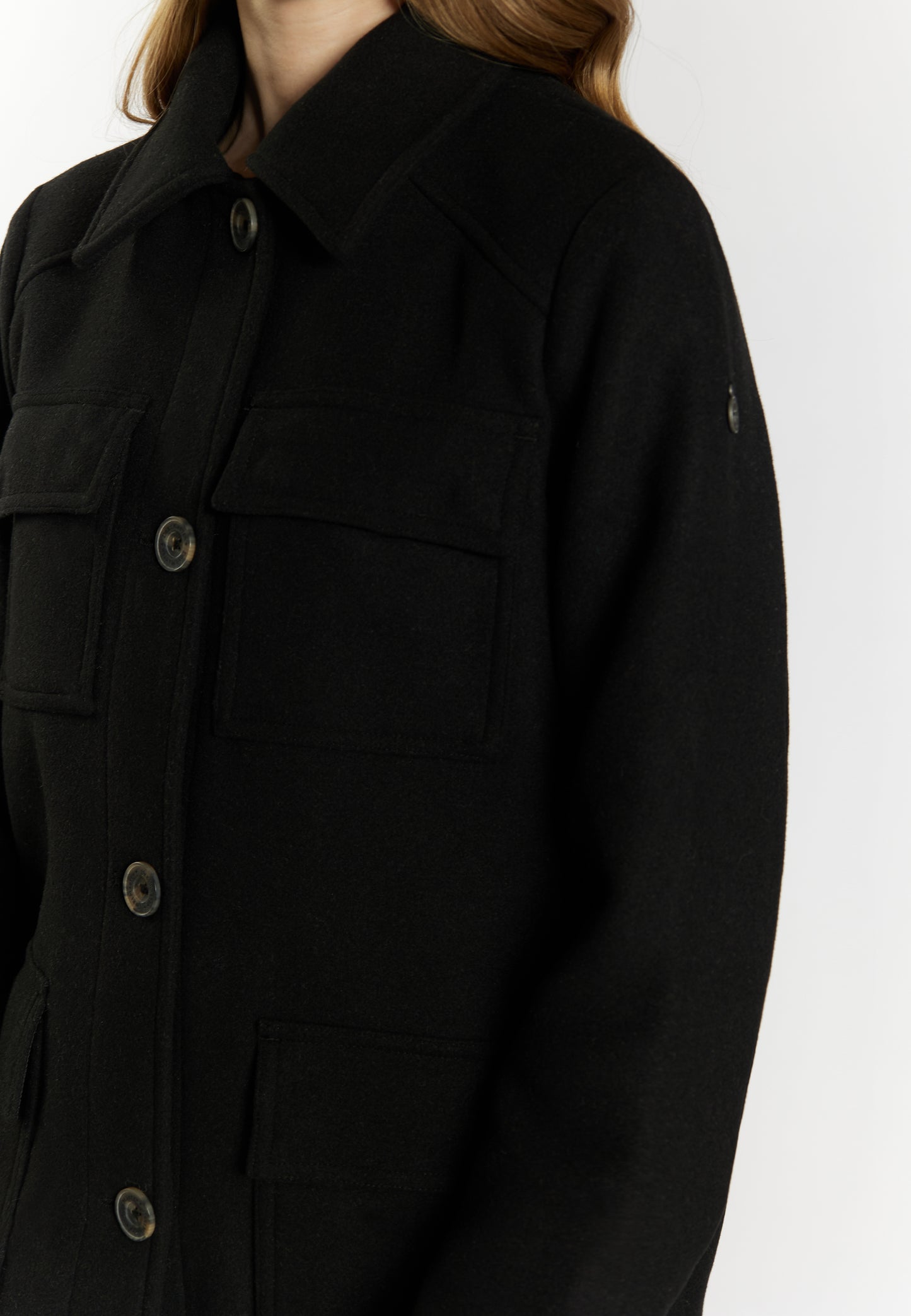 DreiMaster Vintage kurtka przejściowa damska wykonana z mieszanki wełny