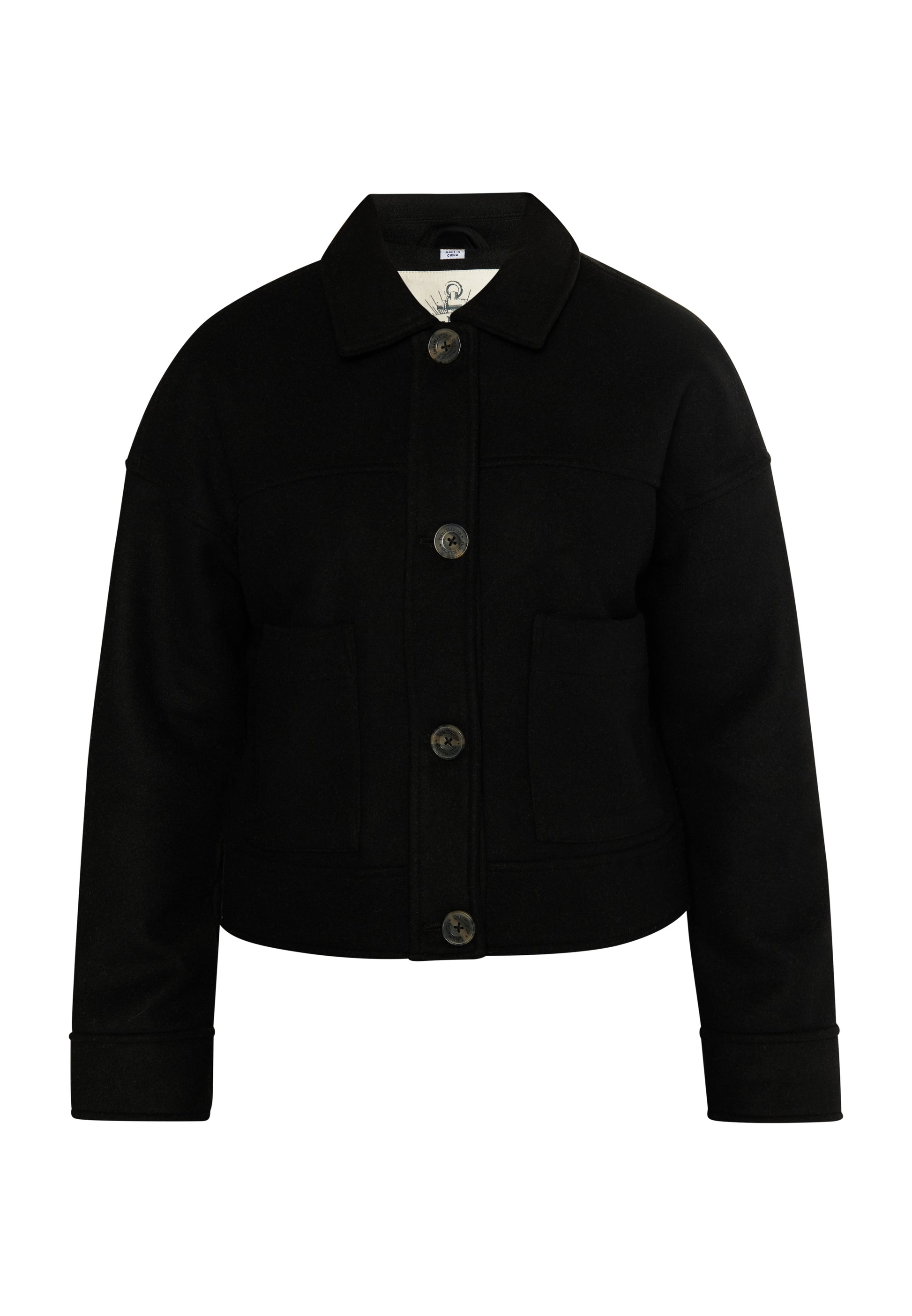 DreiMaster Vintage Damen Übergangsjacke aus einer Wollmischung gefertigt