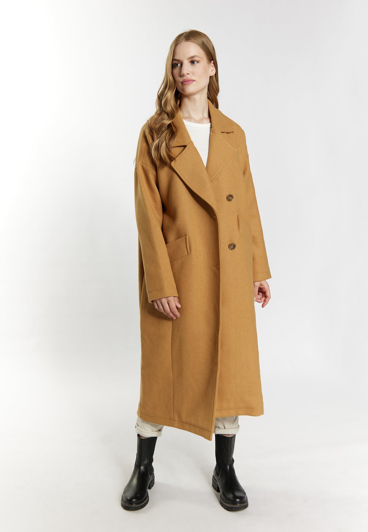 DreiMaster Vintage Women's Übergangsmantel aus Wollgemisch