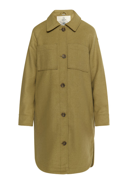 DreiMaster Vintage Damen Übergangsjacke aus einer Wollmischung gefertigt