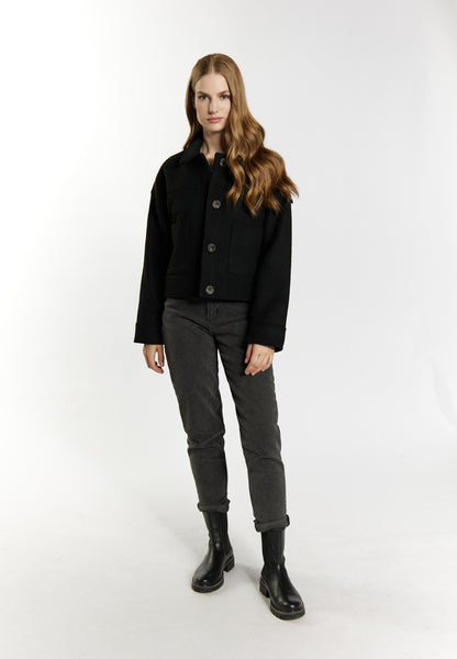 DreiMaster Vintage Damen Übergangsjacke aus einer Wollmischung gefertigt