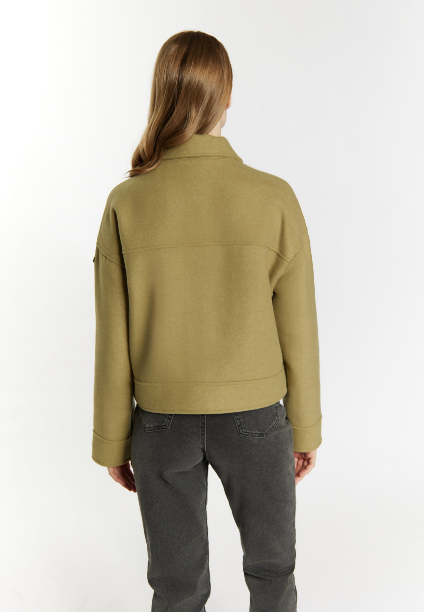 DreiMaster Vintage Damen Übergangsjacke aus einer Wollmischung gefertigt