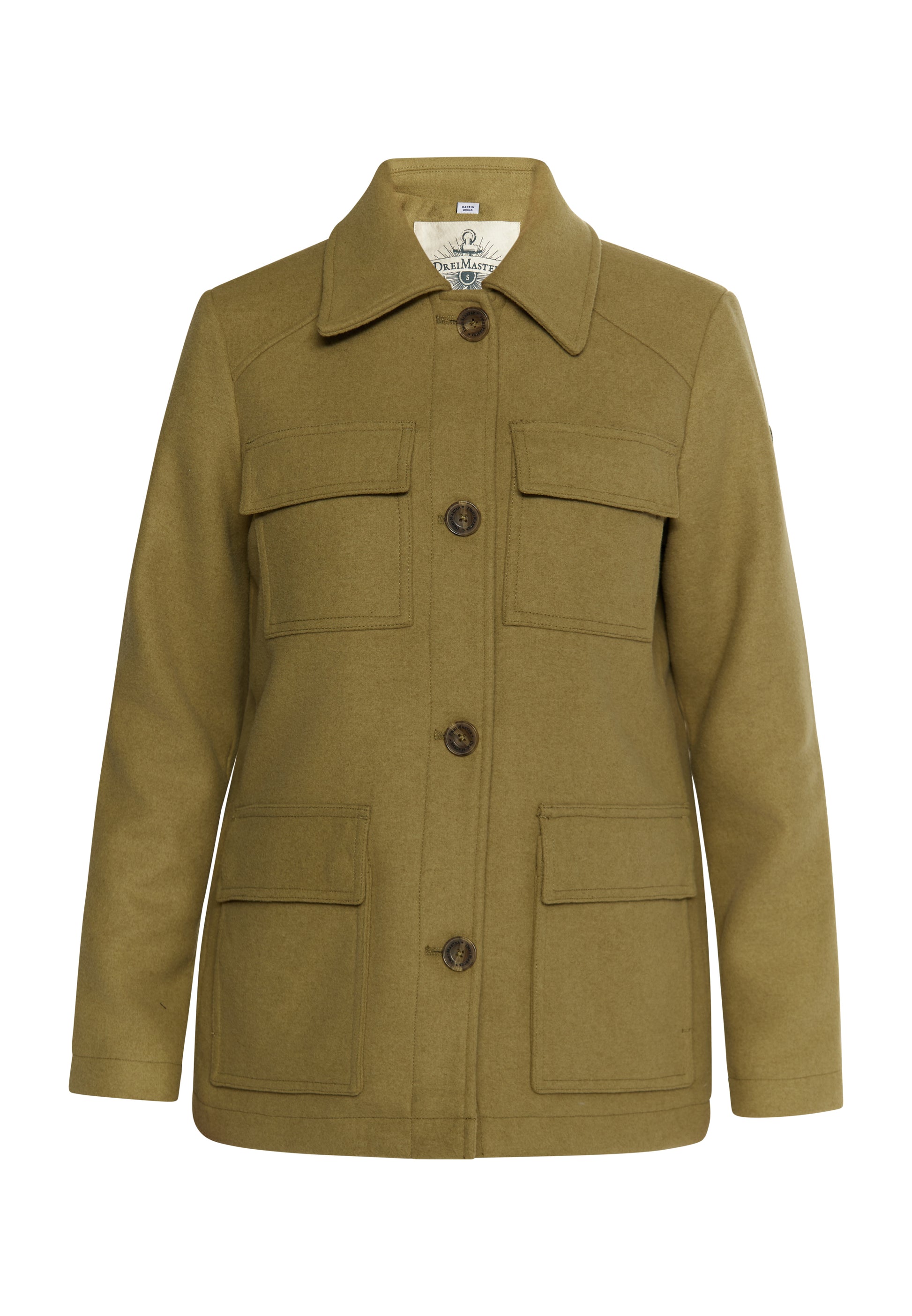 DreiMaster Vintage kurtka przejściowa damska wykonana z mieszanki wełny