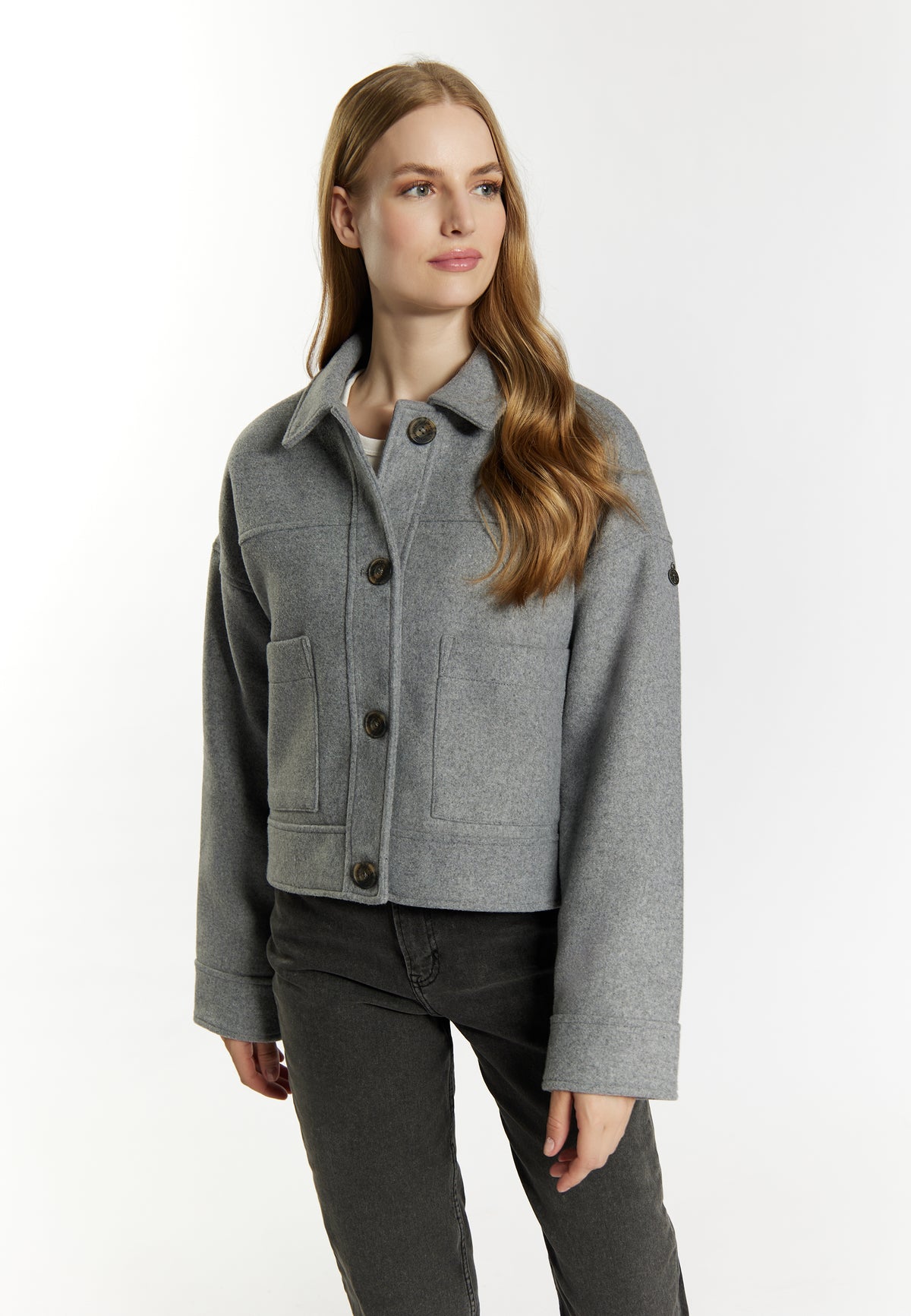 DreiMaster Vintage Women's Übergangsjacke aus Wollgemisch