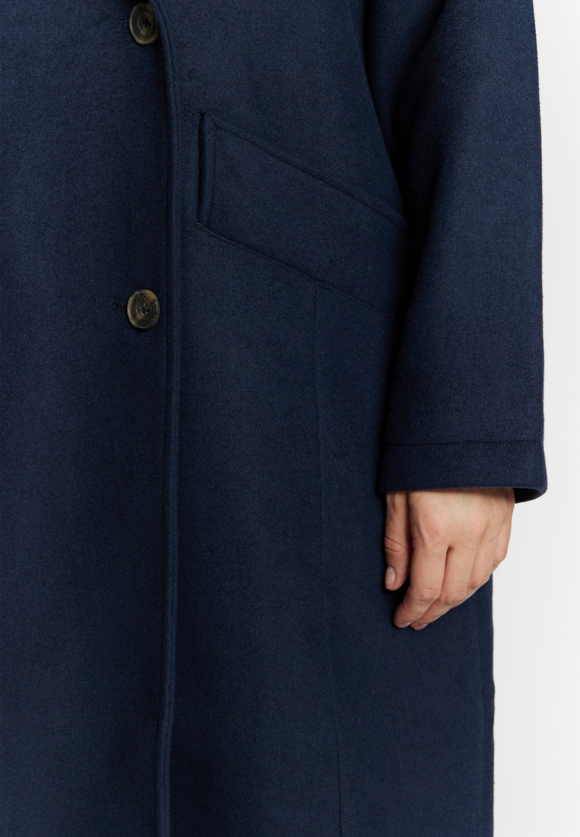 DreiMaster Vintage Damen Übergangsmantel aus Wollmischung