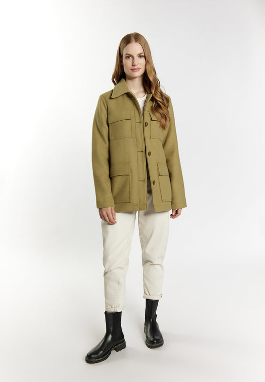 DreiMaster Vintage kurtka przejściowa damska wykonana z mieszanki wełny