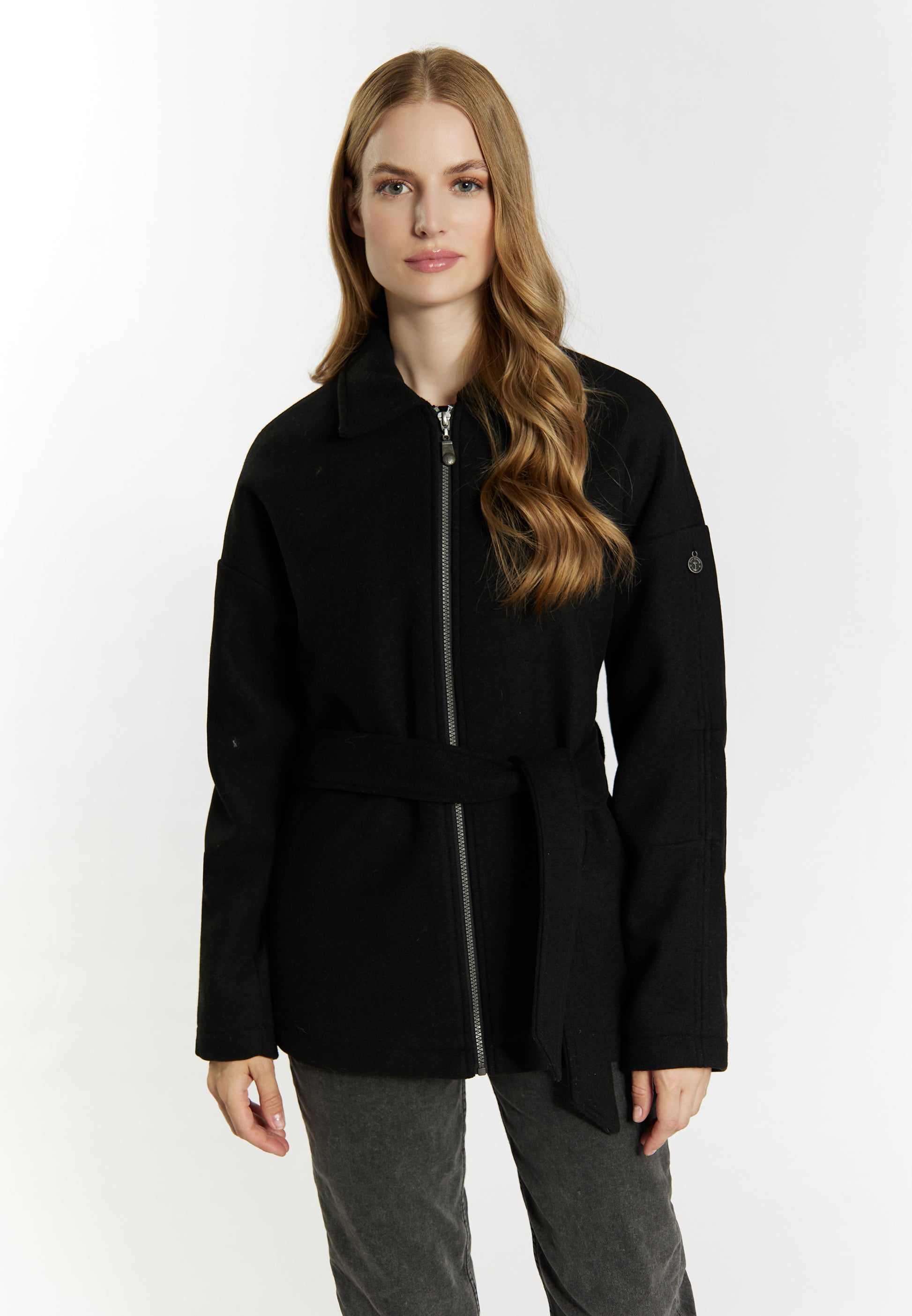 Dreimaster Vintage Damen-Übergangsjacke aus einer Wollmischung