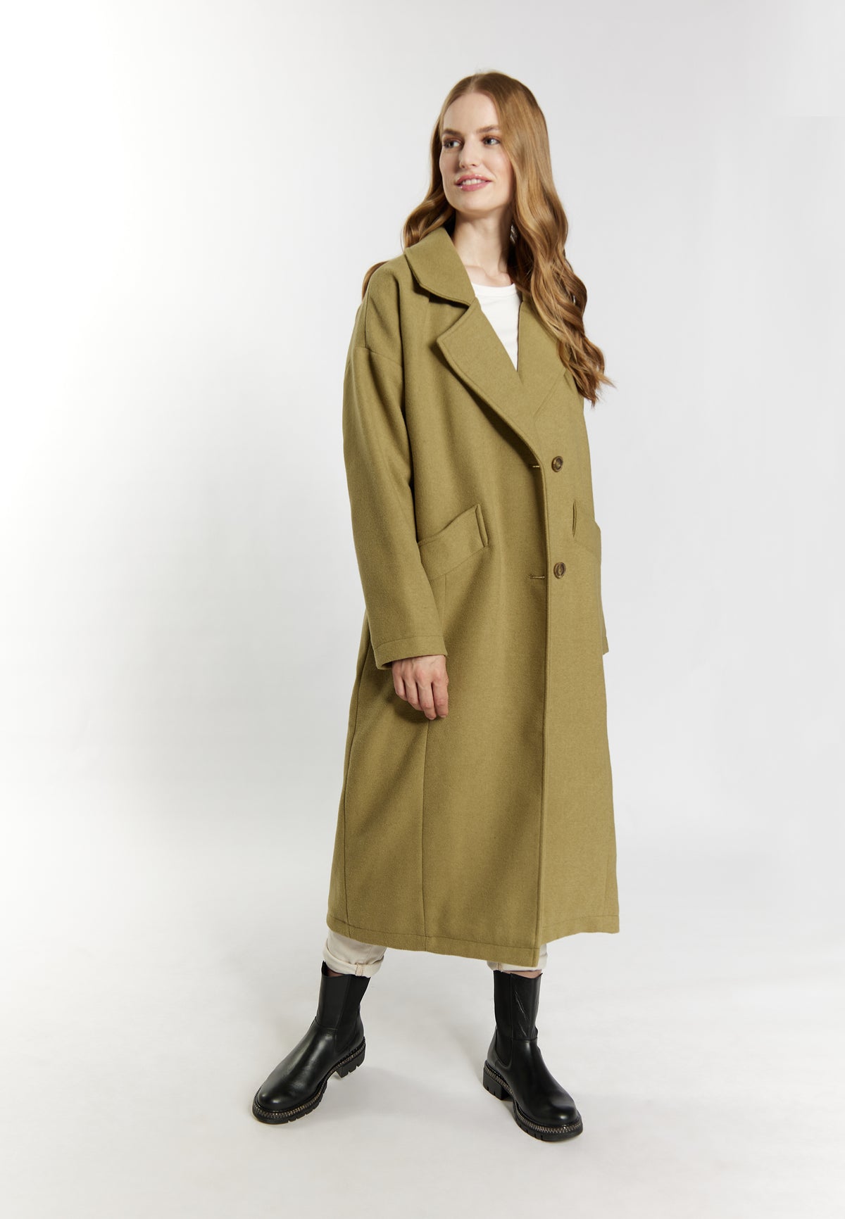 DreiMaster Vintage Women's Übergangsmantel aus Wollgemisch