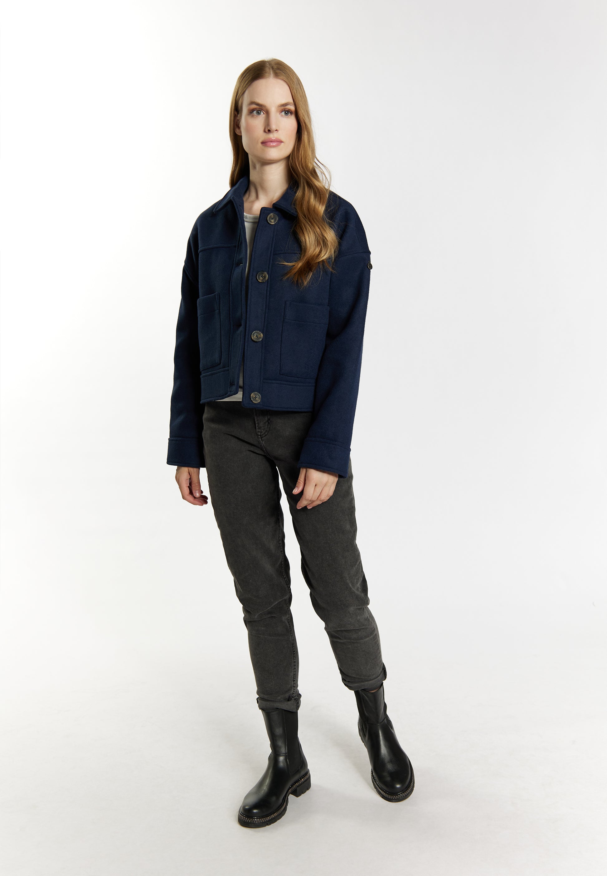 DreiMaster Vintage Women's Transitional Jacket Made From A Wool Blend