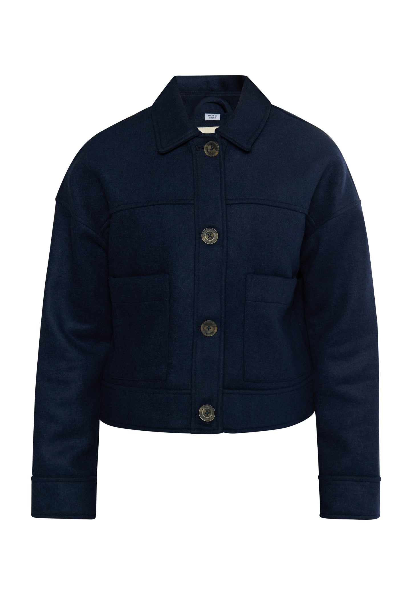 DreiMaster Vintage Damen Übergangsjacke aus einer Wollmischung gefertigt