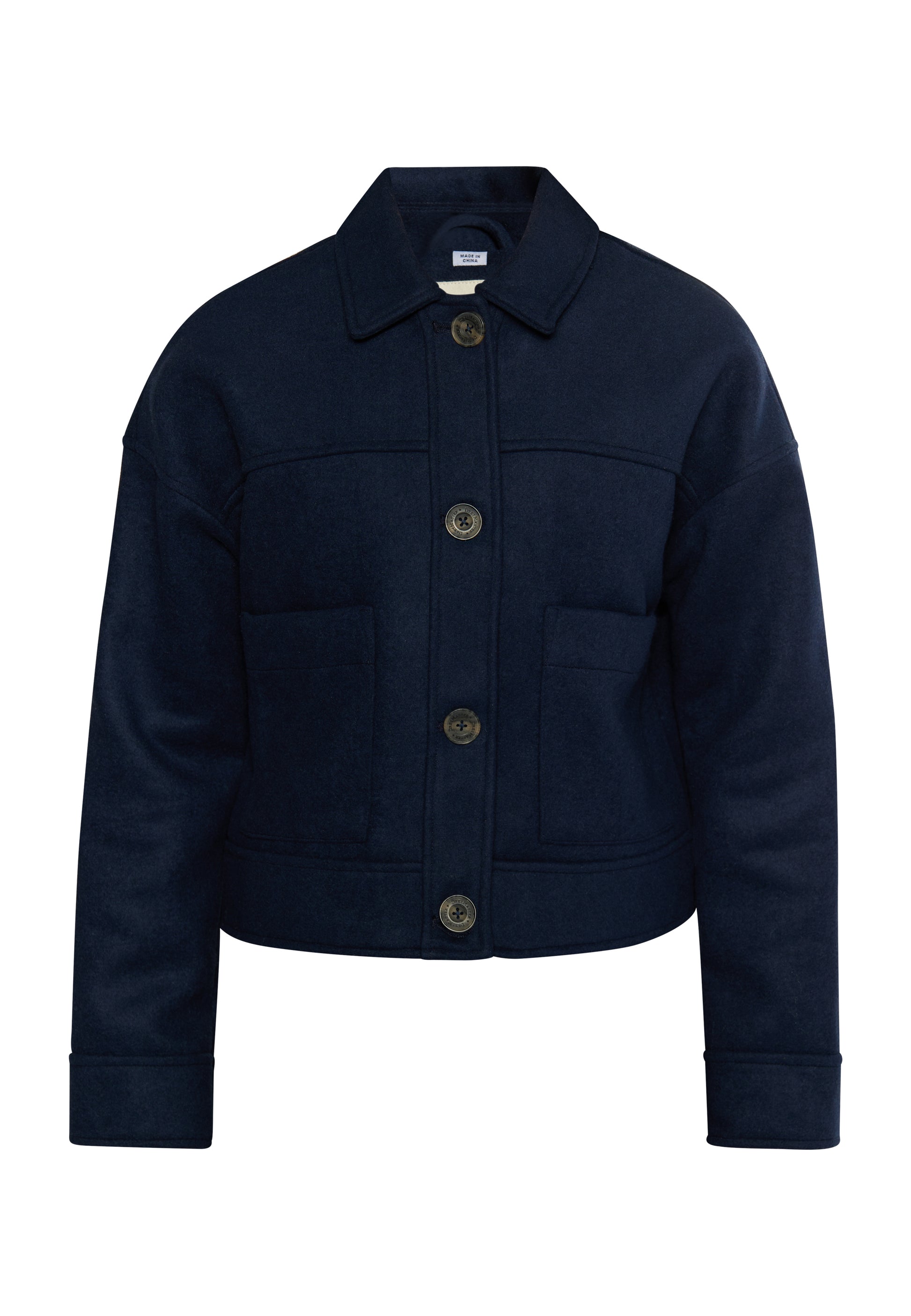 DreiMaster Vintage Damen Übergangsjacke aus einer Wollmischung gefertigt