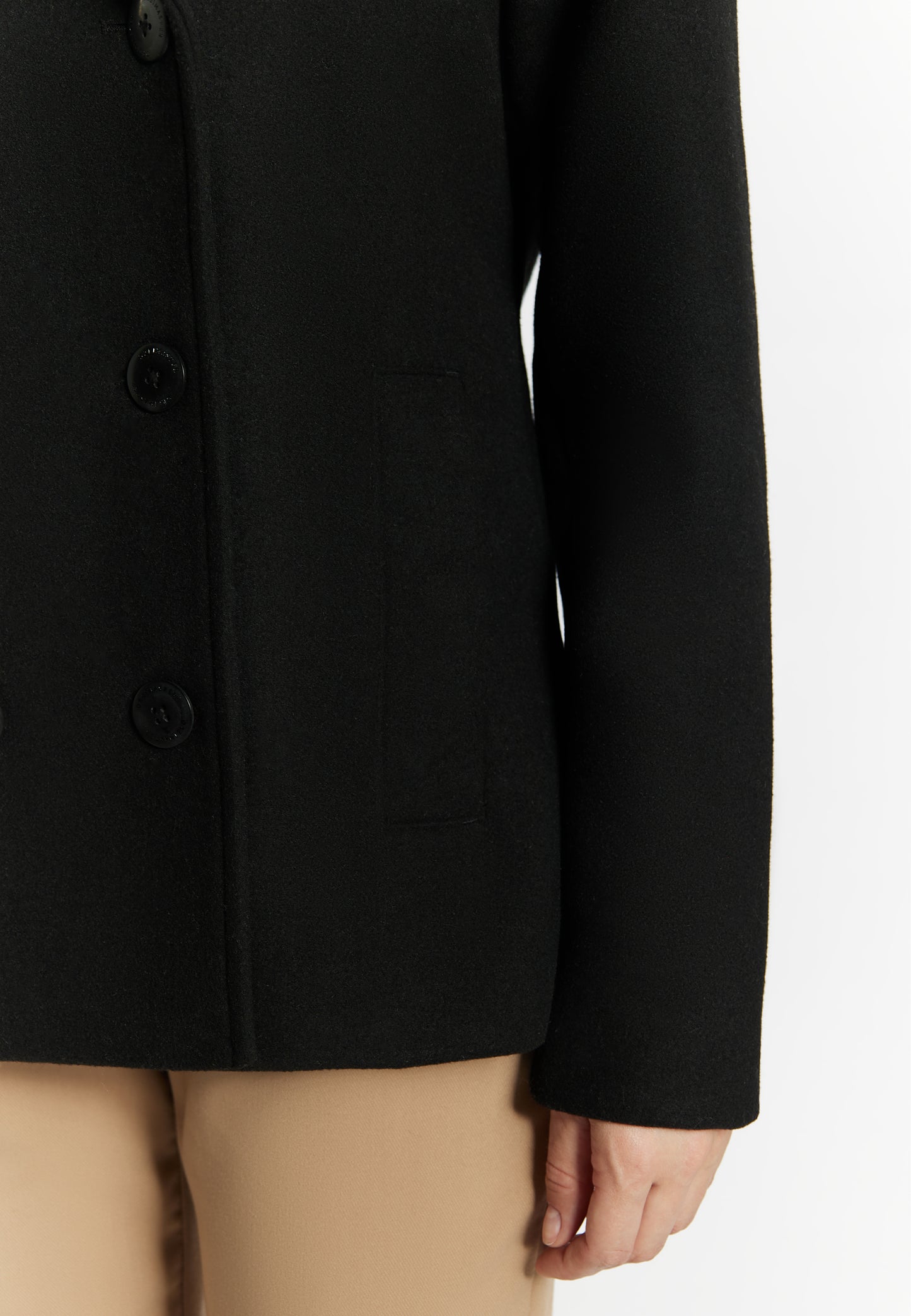 DreiMaster Klassik Women's Wool Blend Pea Coat DreiMaster Klassik