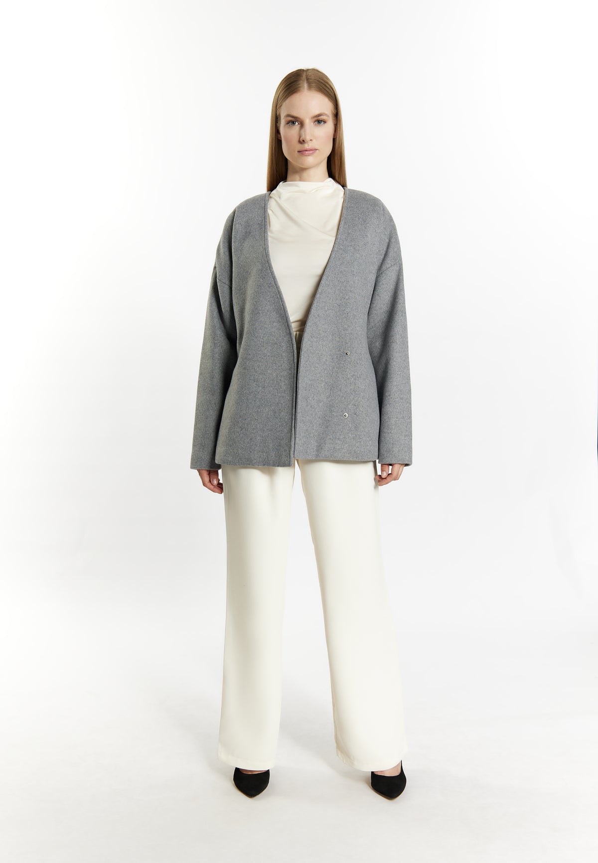 DreiMaster Klassik Women's Übergangsjacke aus Wollgemisch acalmar