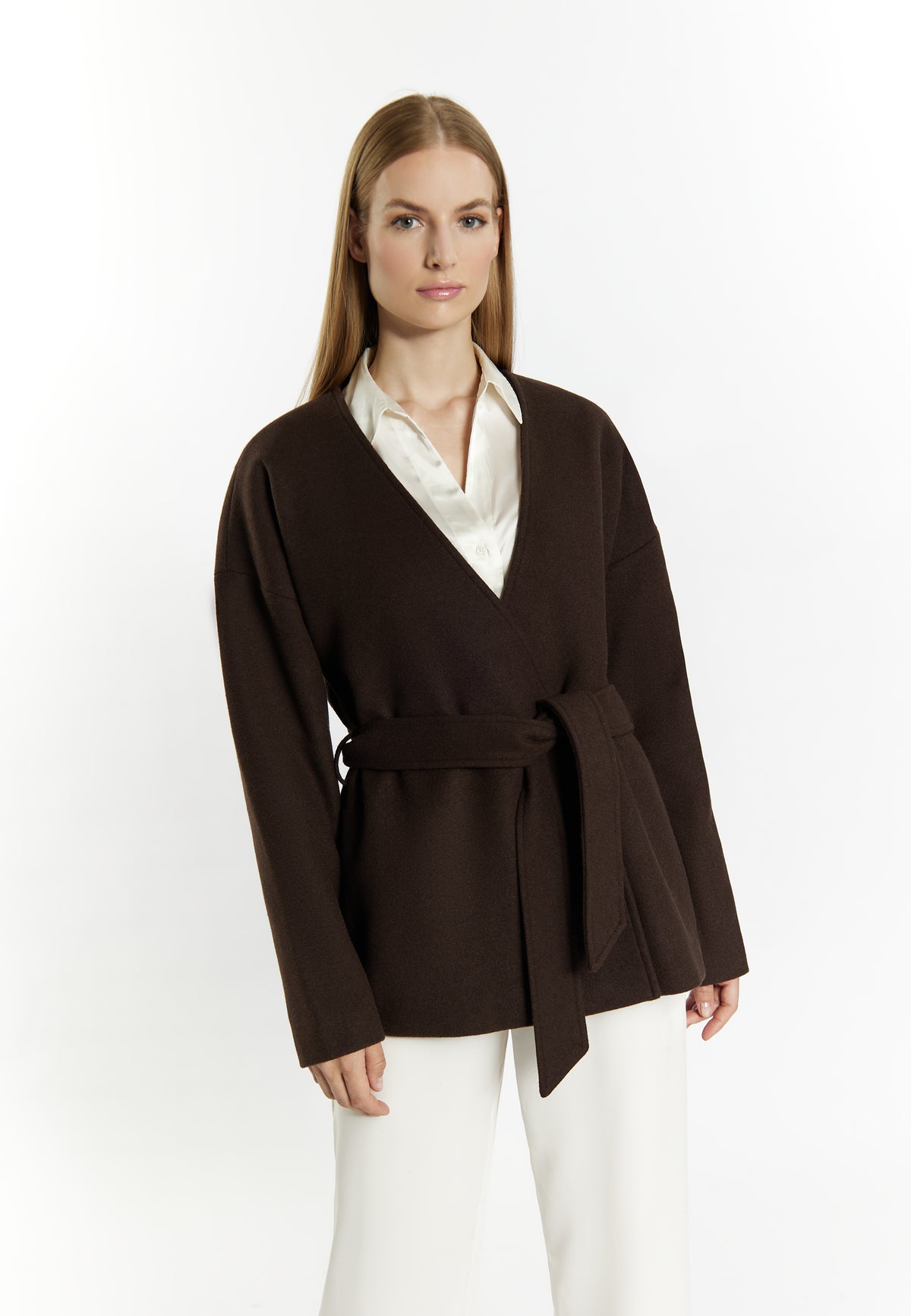 DreiMaster Klassik Women's Übergangsjacke aus Wollgemisch
