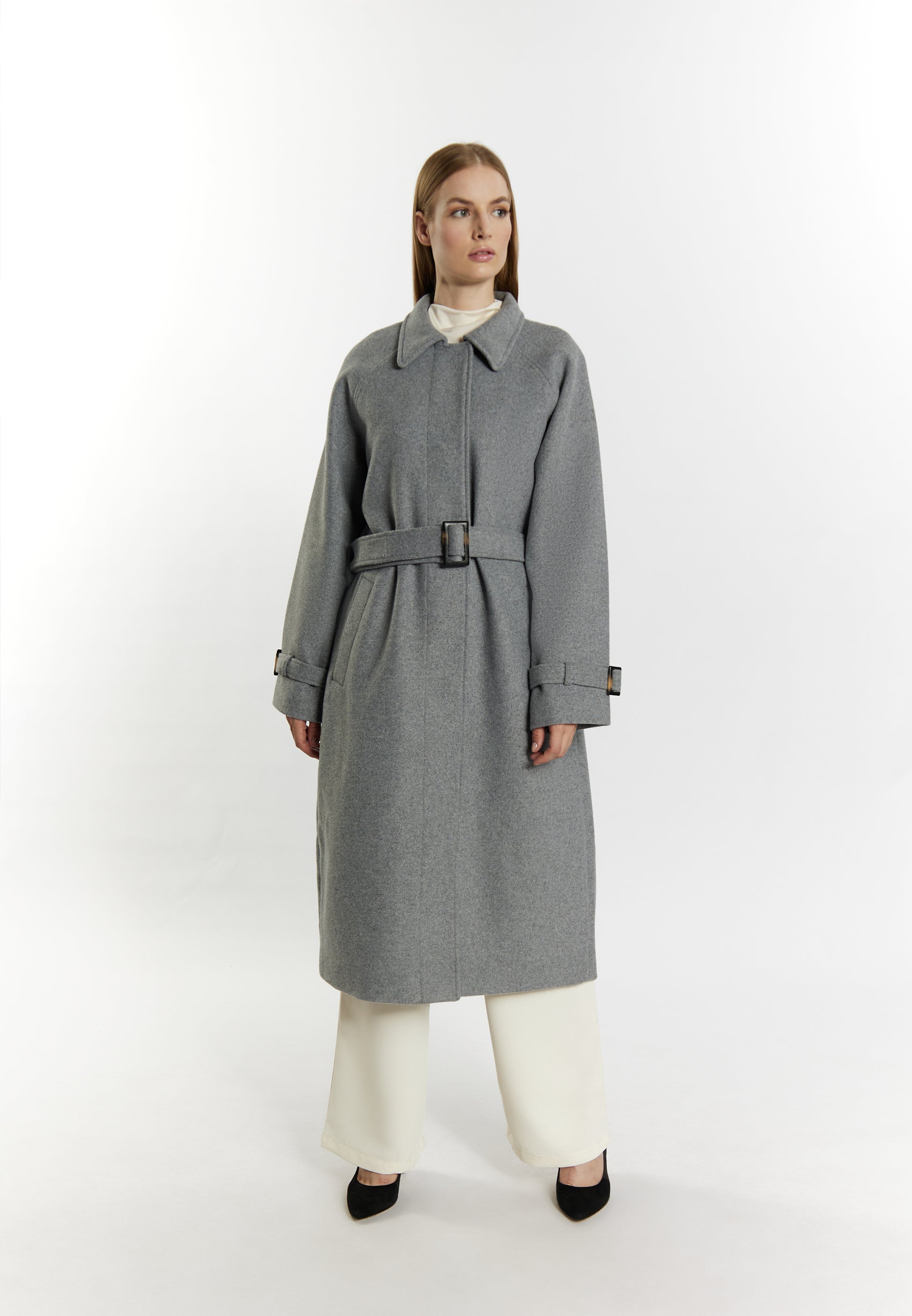 Dreimaster Klassik Women's Transitional Coat Made Of Wool Blend Dreimaster Klassik