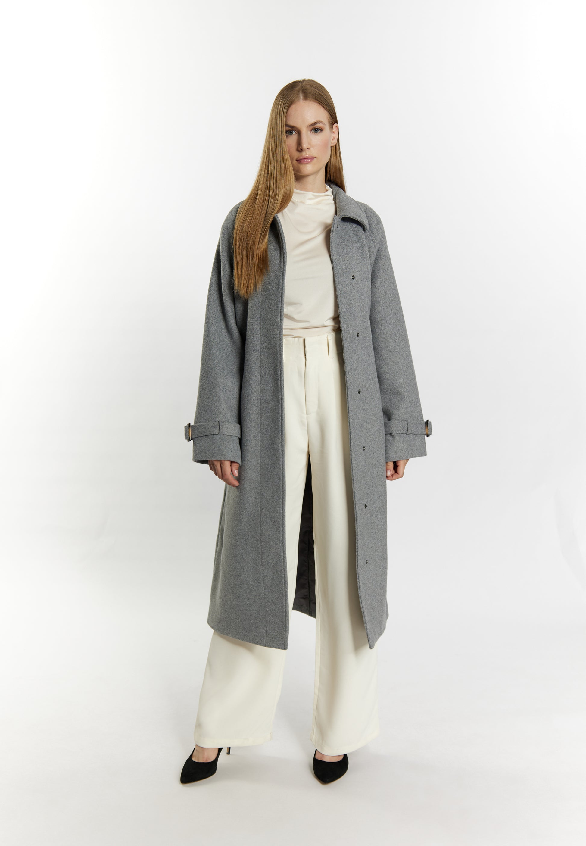 Dreimaster Klassik Women's Transitional Coat Made Of Wool Blend Dreimaster Klassik