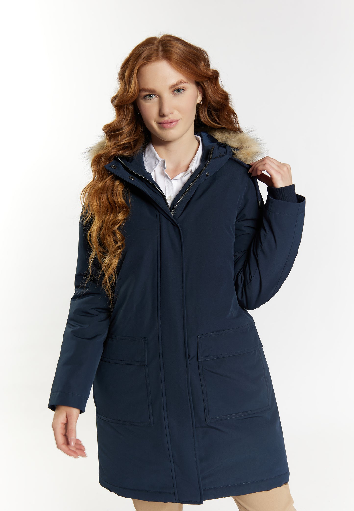 Winterparka mit Kunstfell