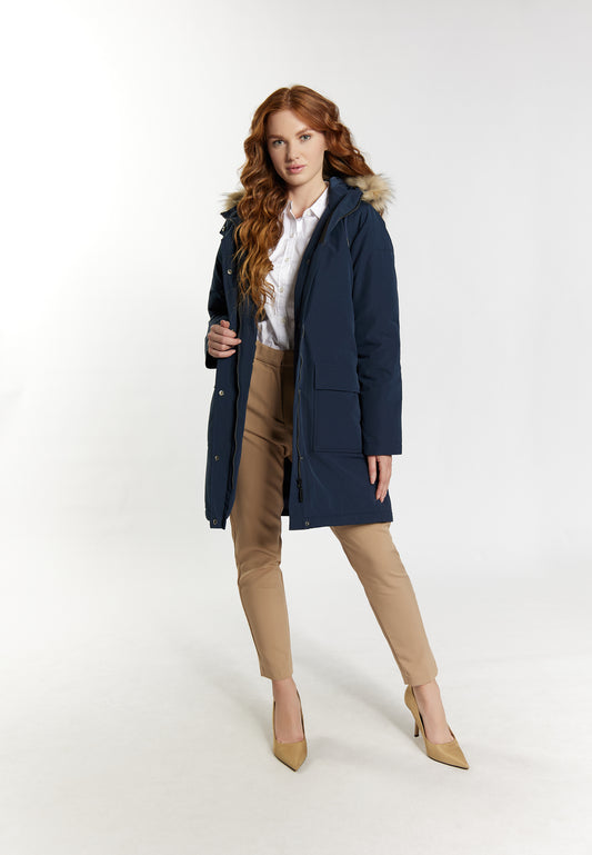DreiMaster Klassik Women's Winter Parka With Faux Fur - Schmuddelwedda Shop