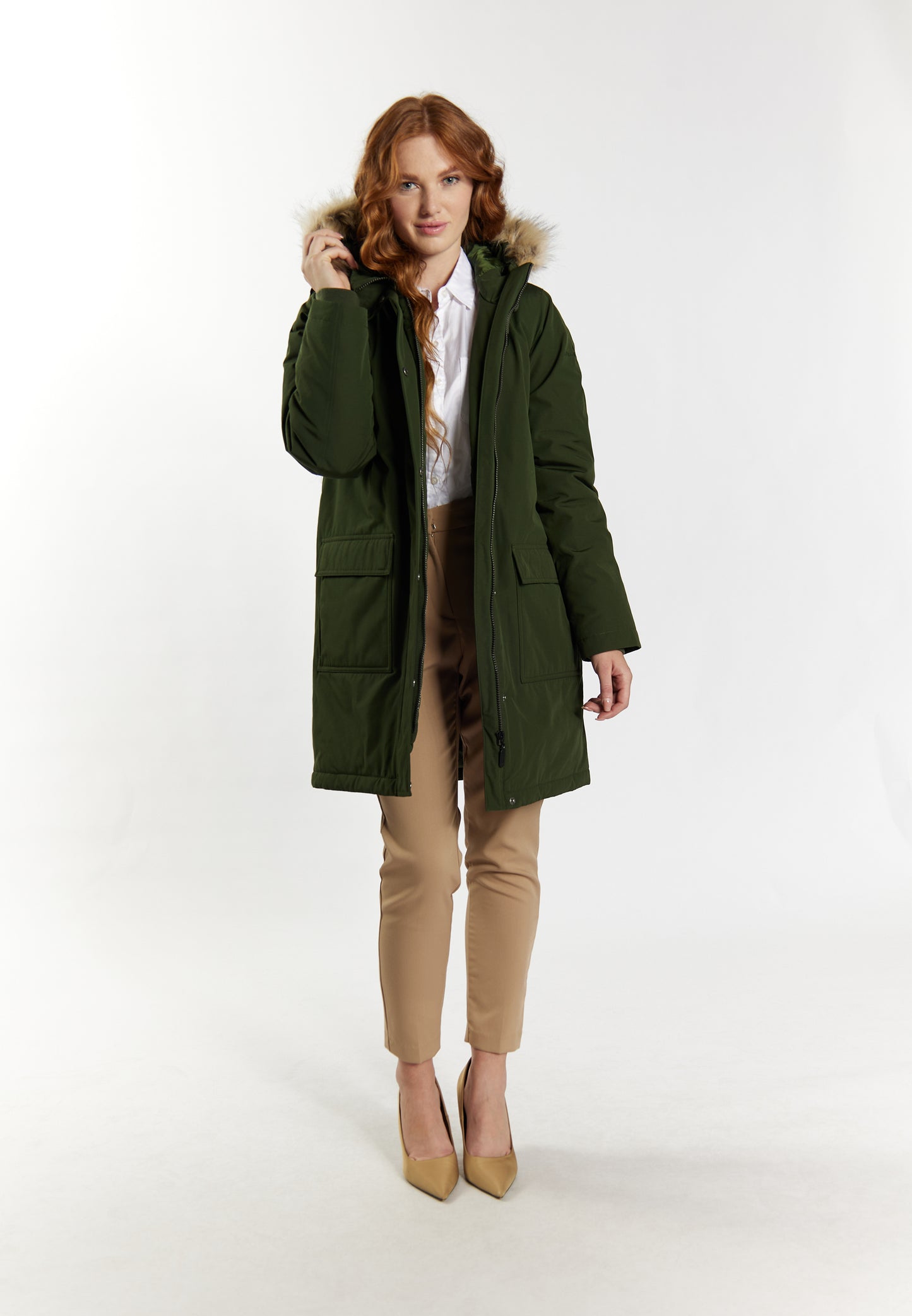 DreiMaster Klassik Women's Winter Parka With Faux Fur - Schmuddelwedda Shop