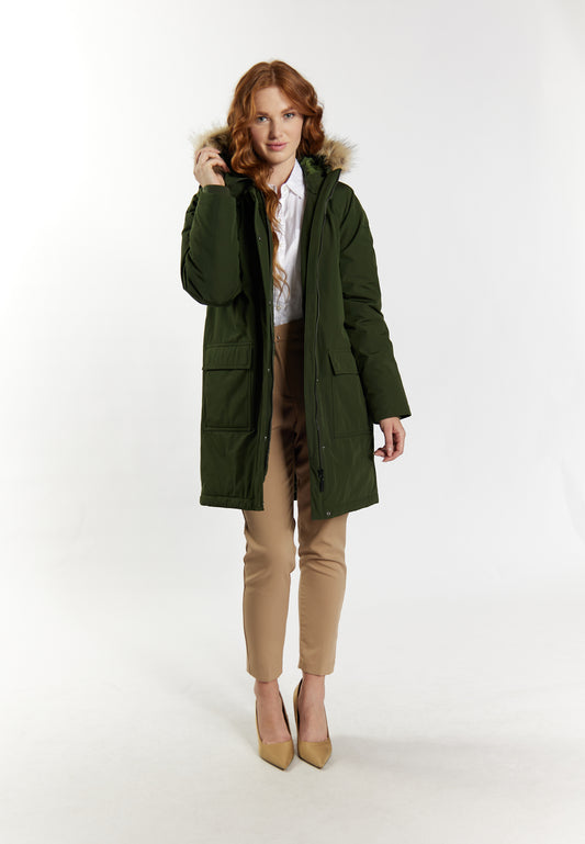 DreiMaster Klassik Women's Winter Parka With Faux Fur - Schmuddelwedda Shop