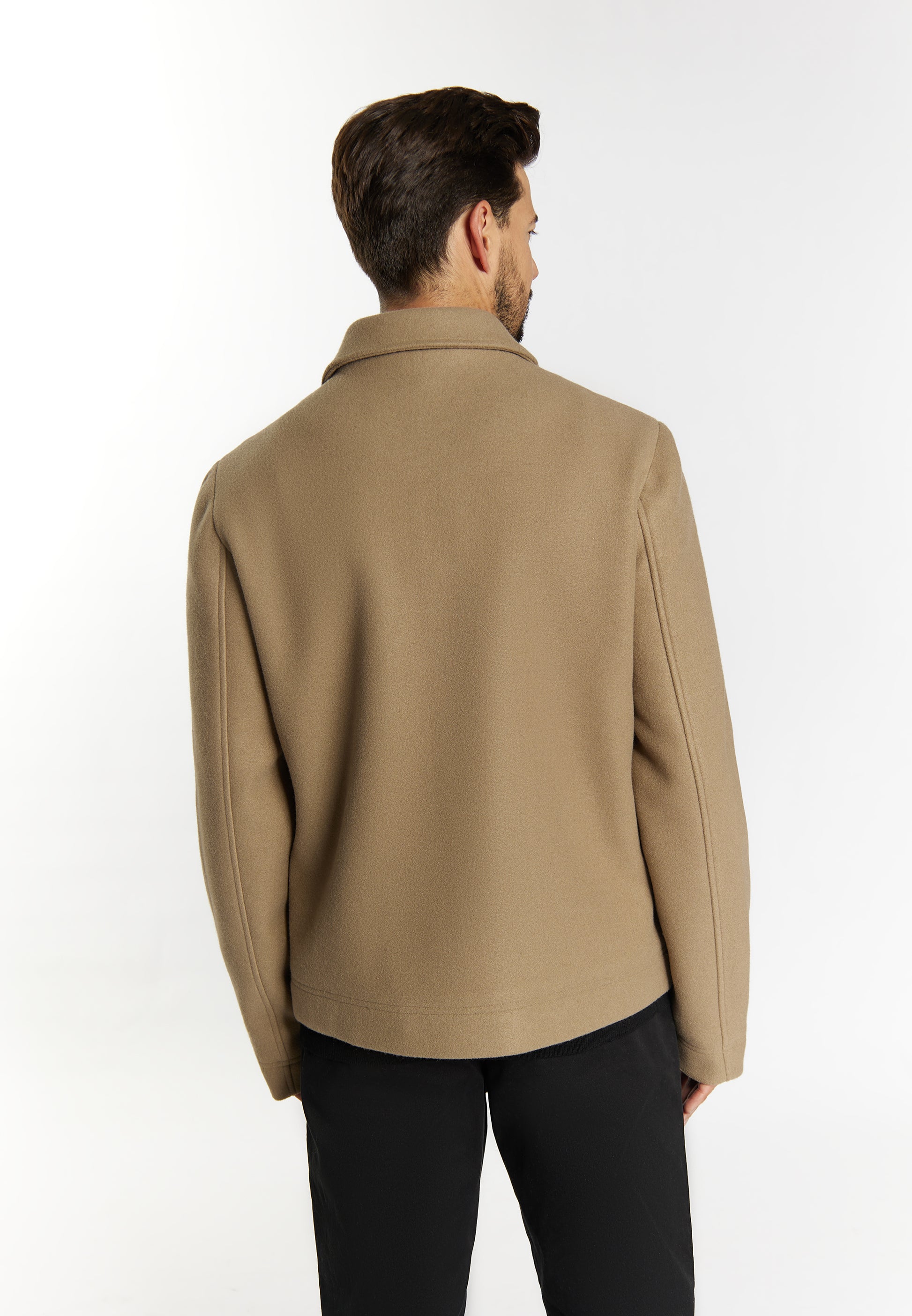 Dreimaster Klassik Men's Transitional Jacket In A Wool Look - Schmuddelwedda Shop