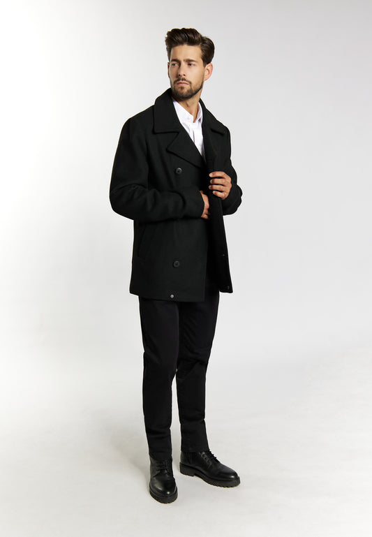 DreiMaster Klassik Men's Wool Blend Pea Coat - Schmuddelwedda Shop
