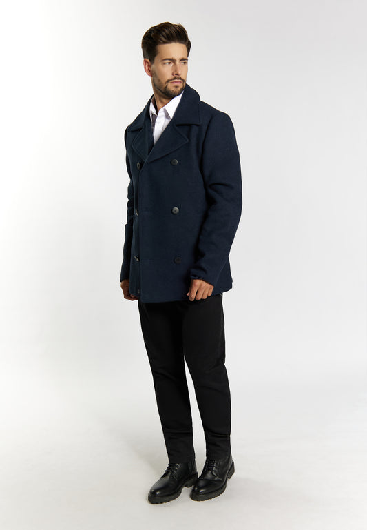 DreiMaster Klassik Men's Wool Blend Pea Coat - Schmuddelwedda Shop